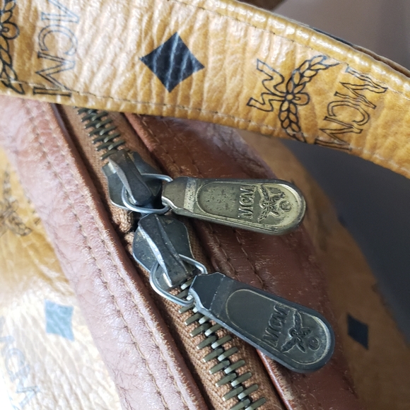 Rare Style! AUTHENTIC VINTAGE MCM MUNCHEN VISETOS COGNAC SHOULBER BAG - Picture 15 of 16